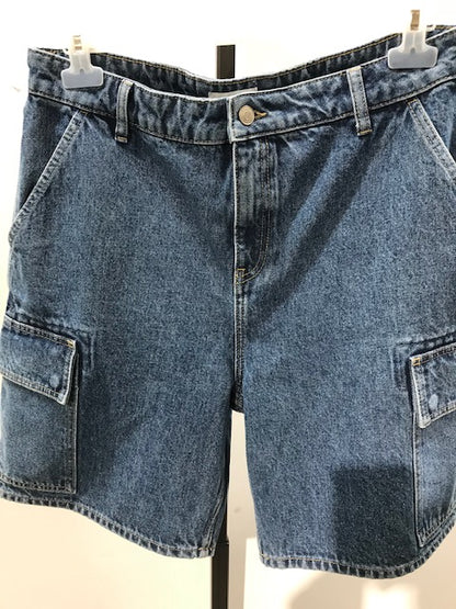 Bermuda baggy en jean - Bleu moyen
