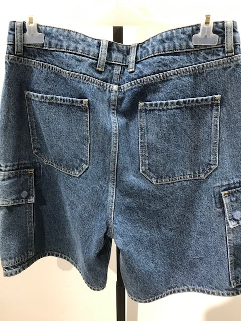 Bermuda baggy en jean - Bleu moyen