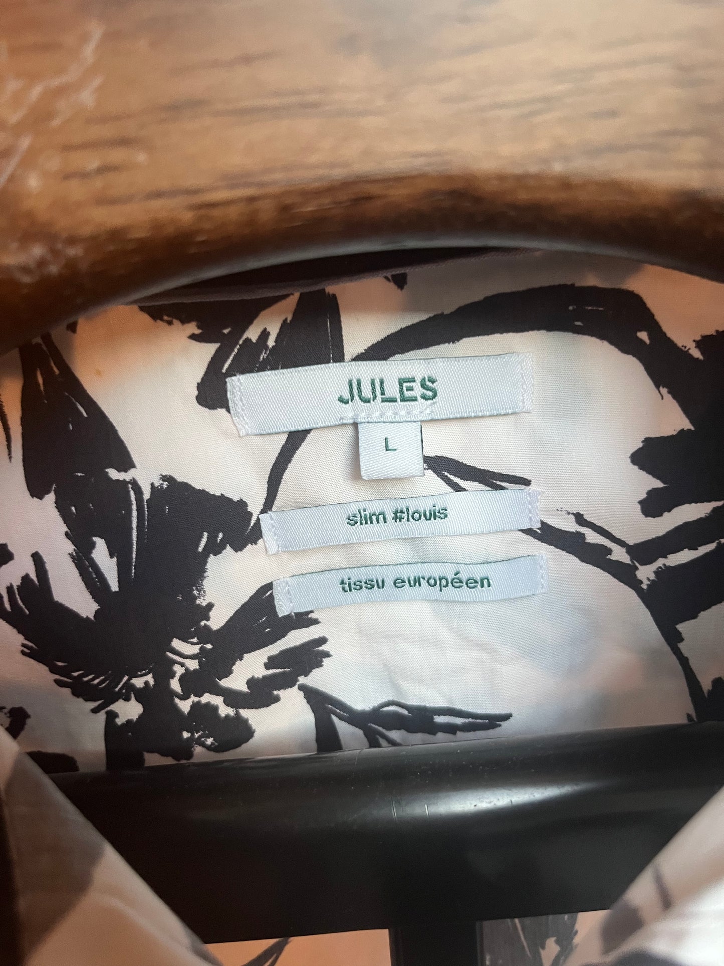 Chemise slim imprimé fleur coton