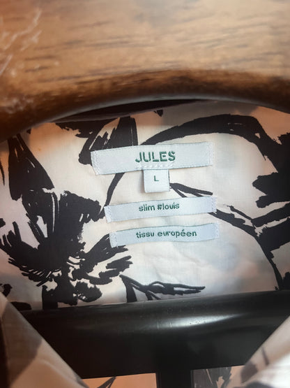 Chemise slim imprimé fleur coton