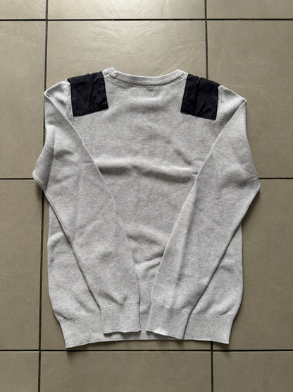 Pull col rond - patchs épaules