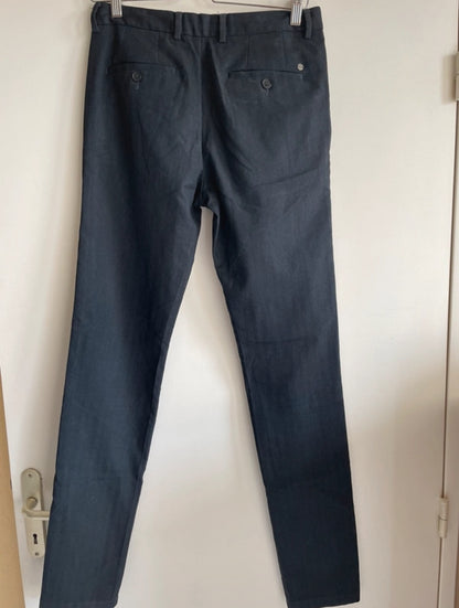 Pantalon chino slim chevron