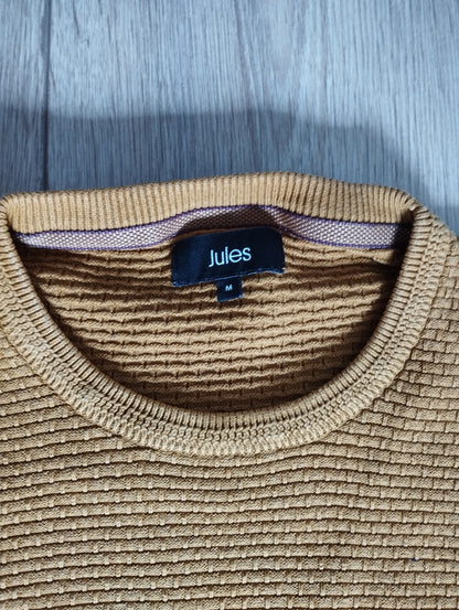 Pull col rond fantaisie (Moutarde)