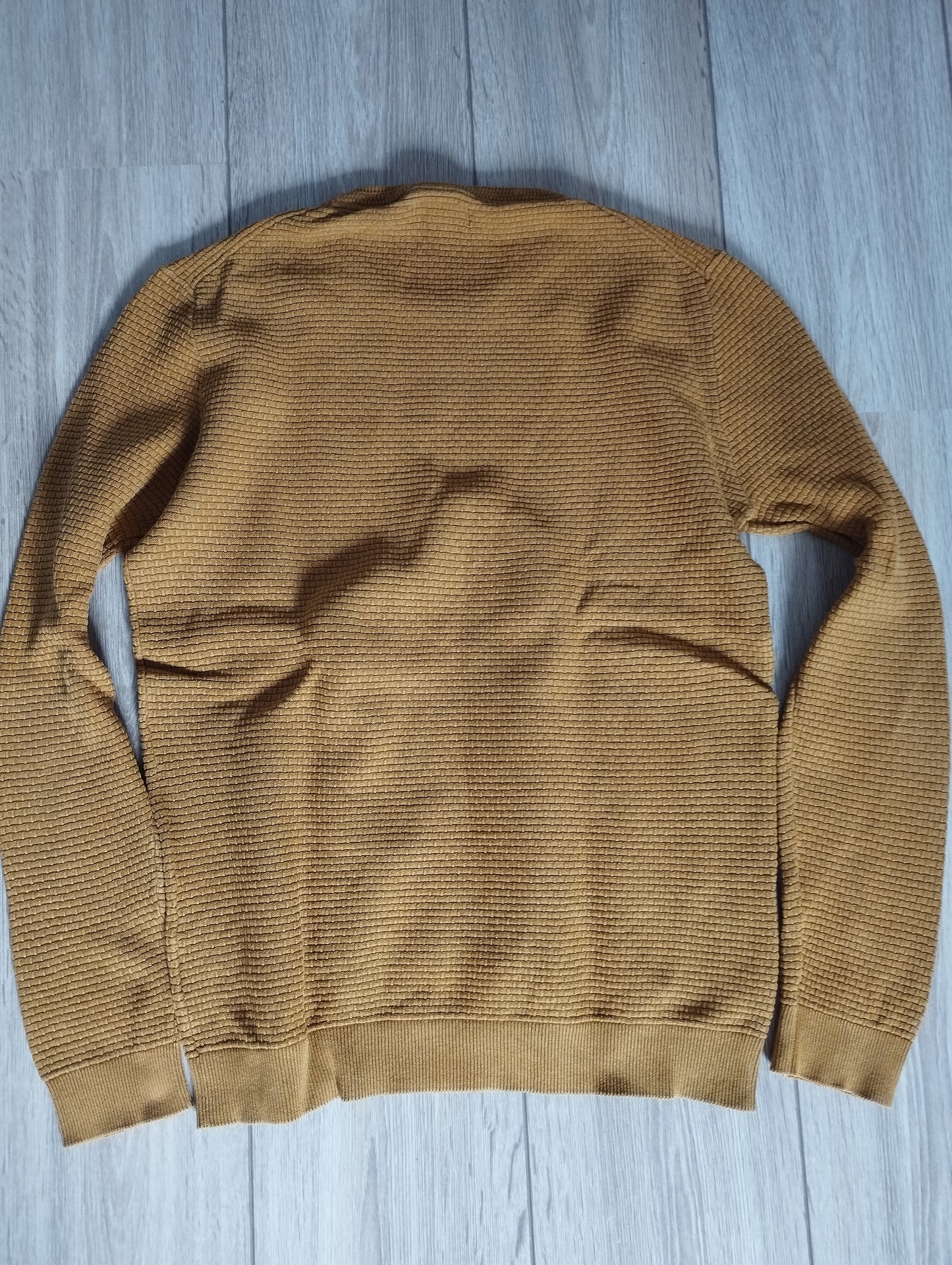 Pull col rond fantaisie (Moutarde)