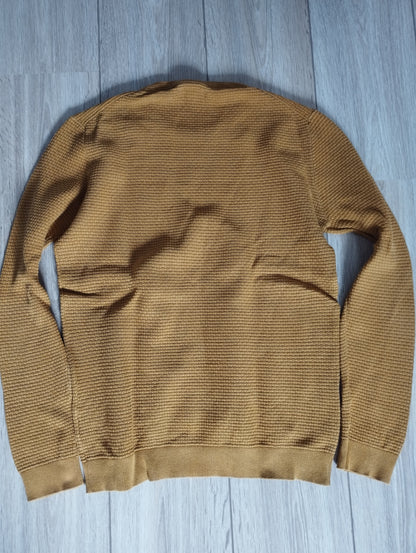 Pull col rond fantaisie (Moutarde)