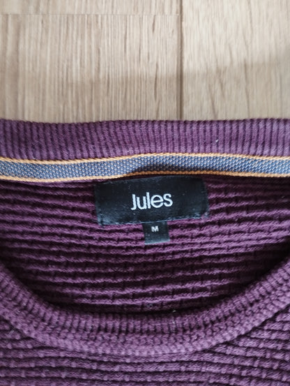 Pull col rond fantaisie (Bordeaux)
