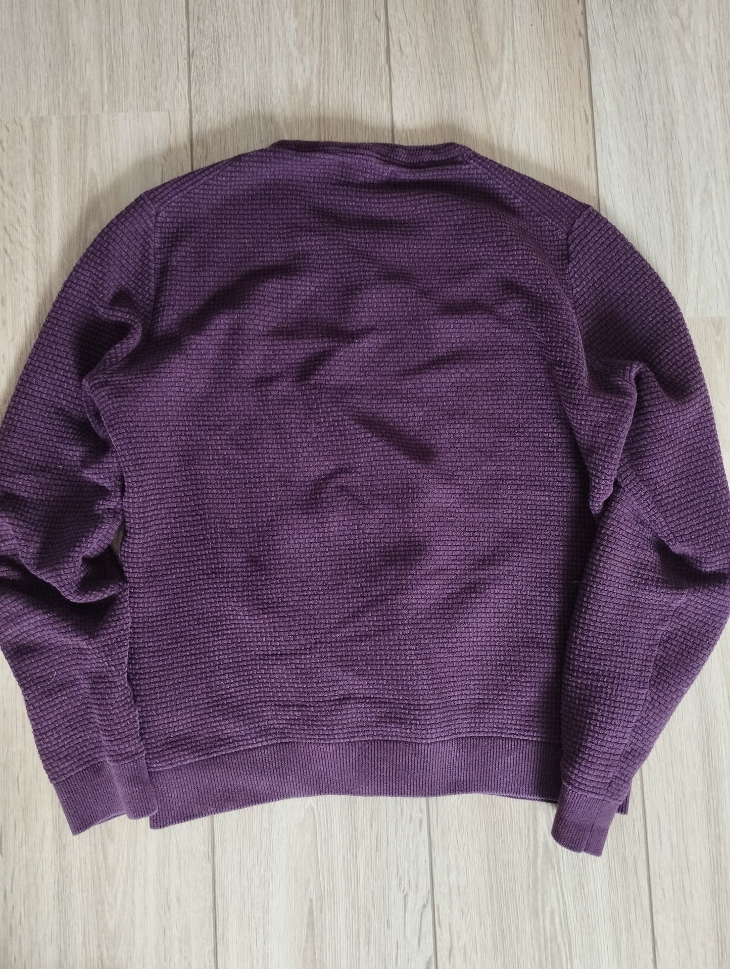 Pull col rond fantaisie (Bordeaux)