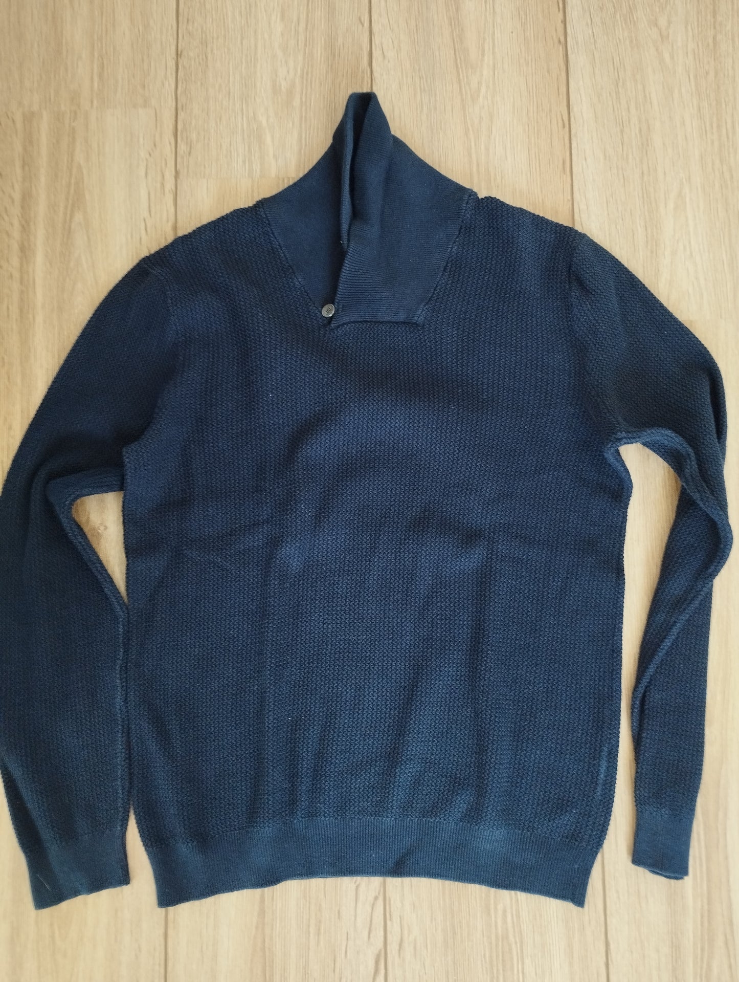 Pull col châle jeu de points