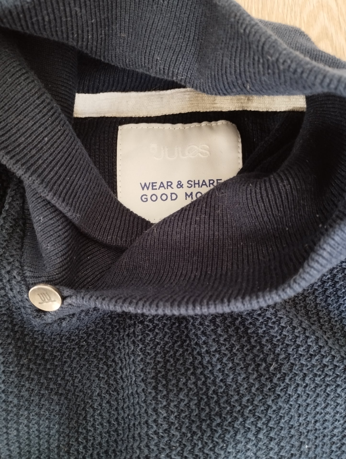 Pull col châle jeu de points