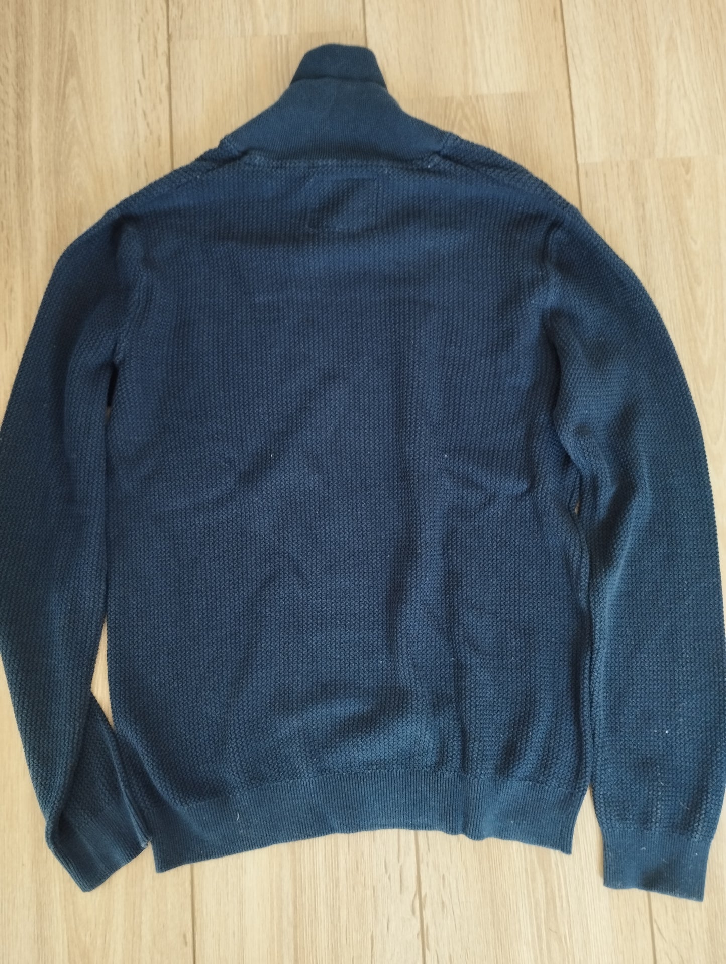 Pull col châle jeu de points