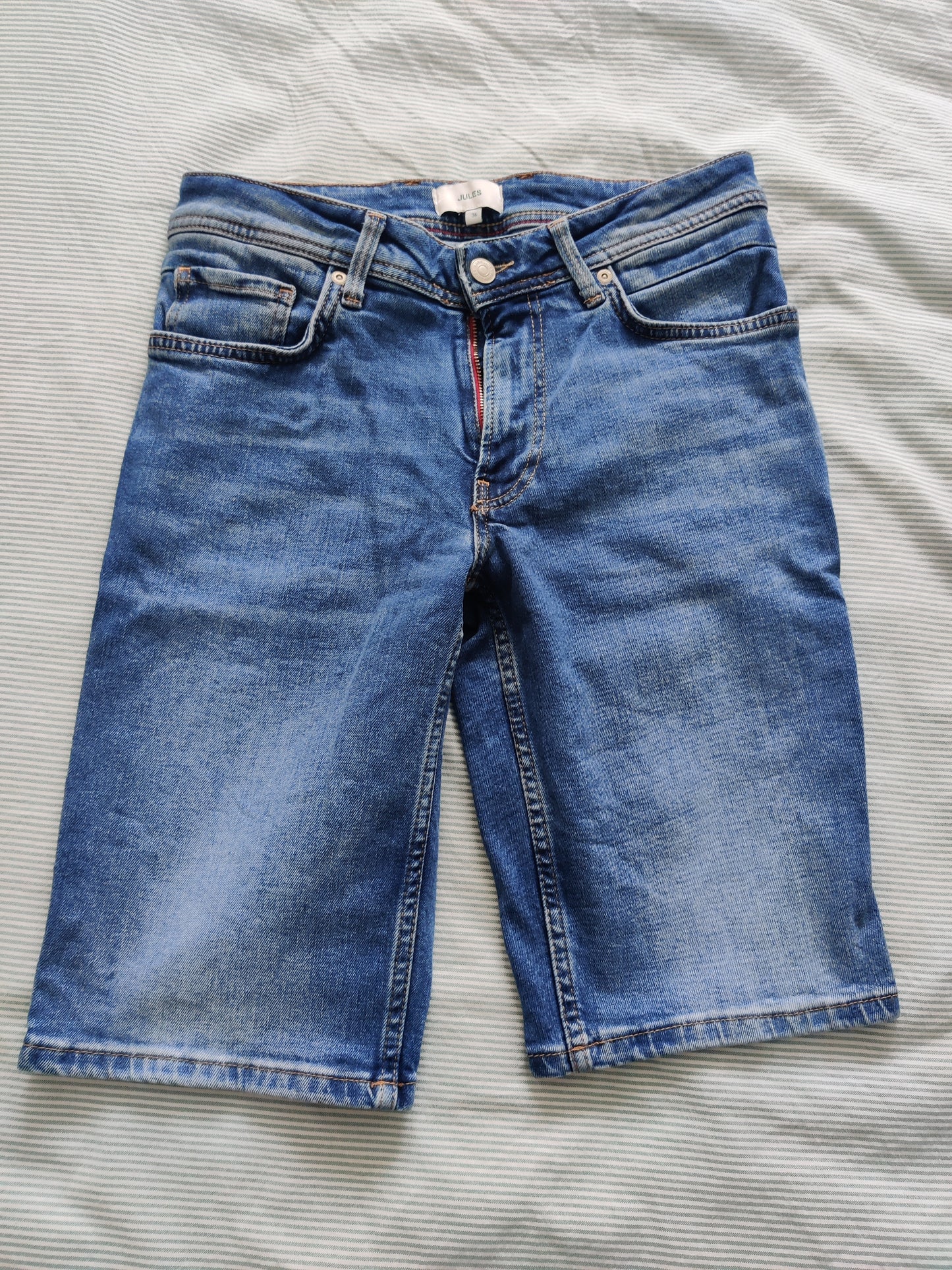 Bermuda denim en coton recyclé