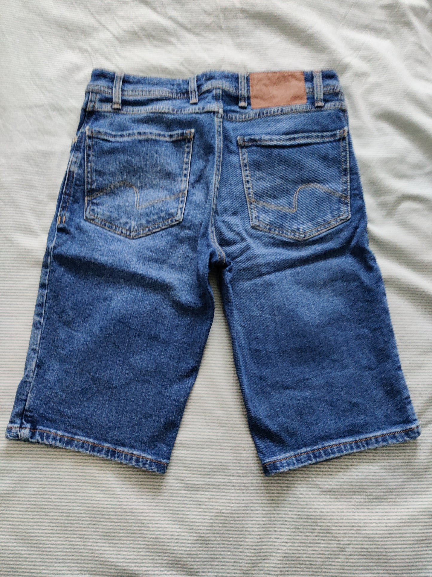 Bermuda denim en coton recyclé