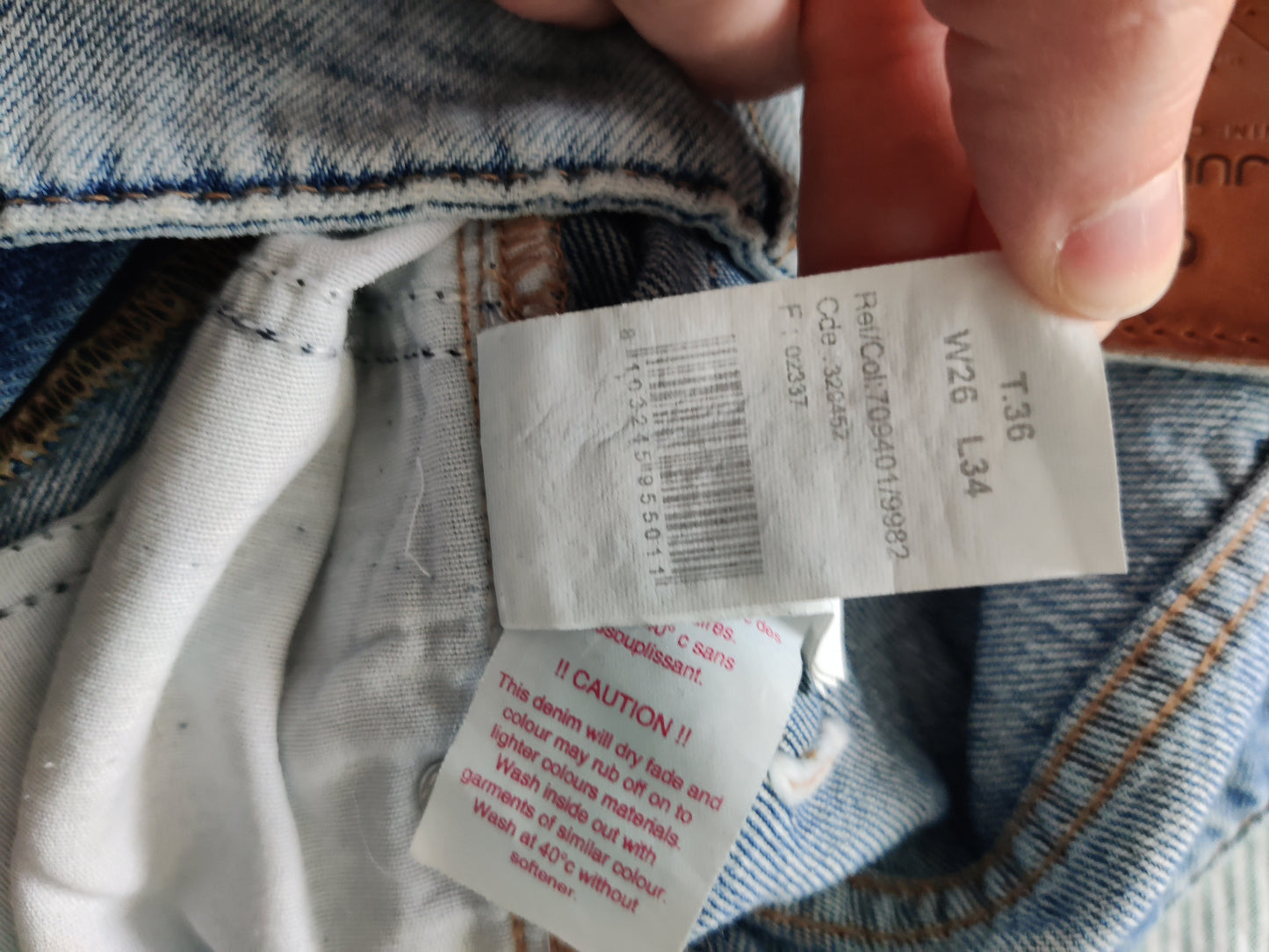 Jean straight délavé