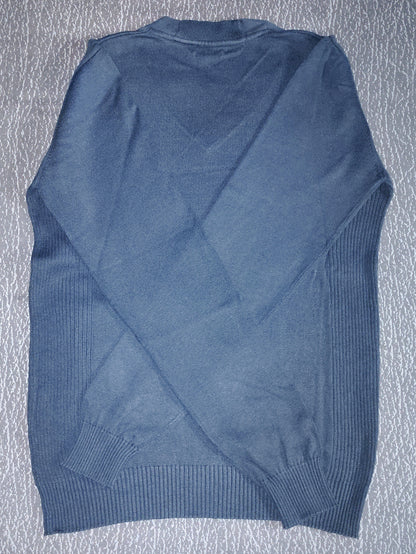 Pull col V bleu marine M