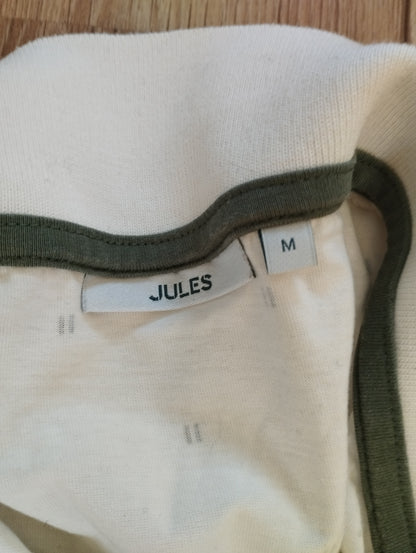 Polo blanc/écru à motifs