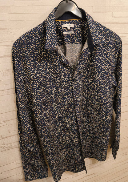 Chemise regular imprimé géométrique coton