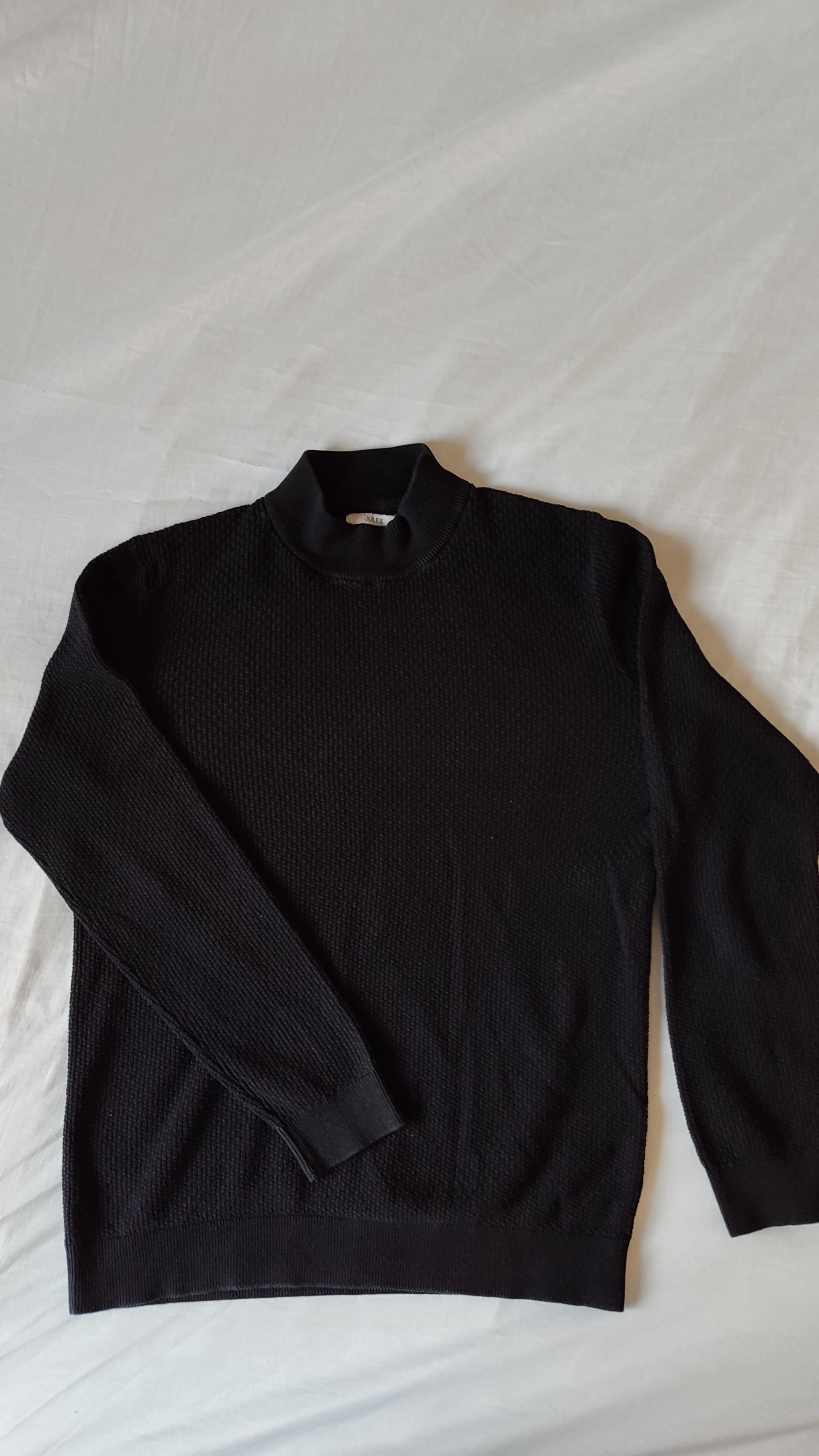 Pull col cheminée maille fantaisie