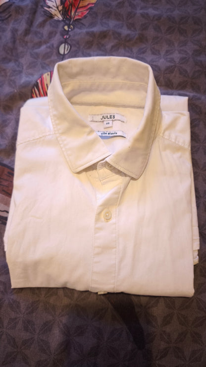 Chemise slim pop stretch unie coton biol