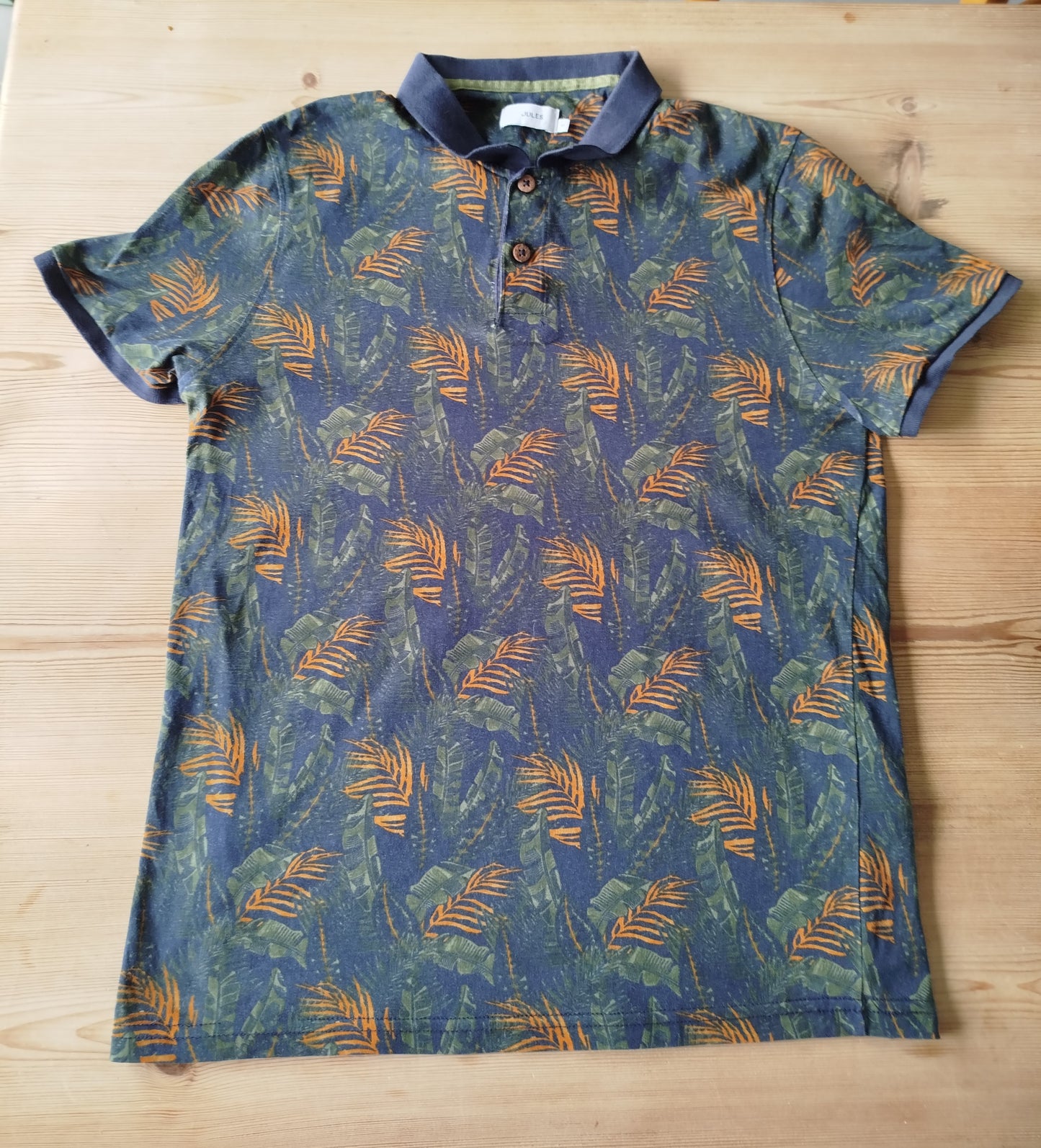 Polo en jersey imprimé tropical