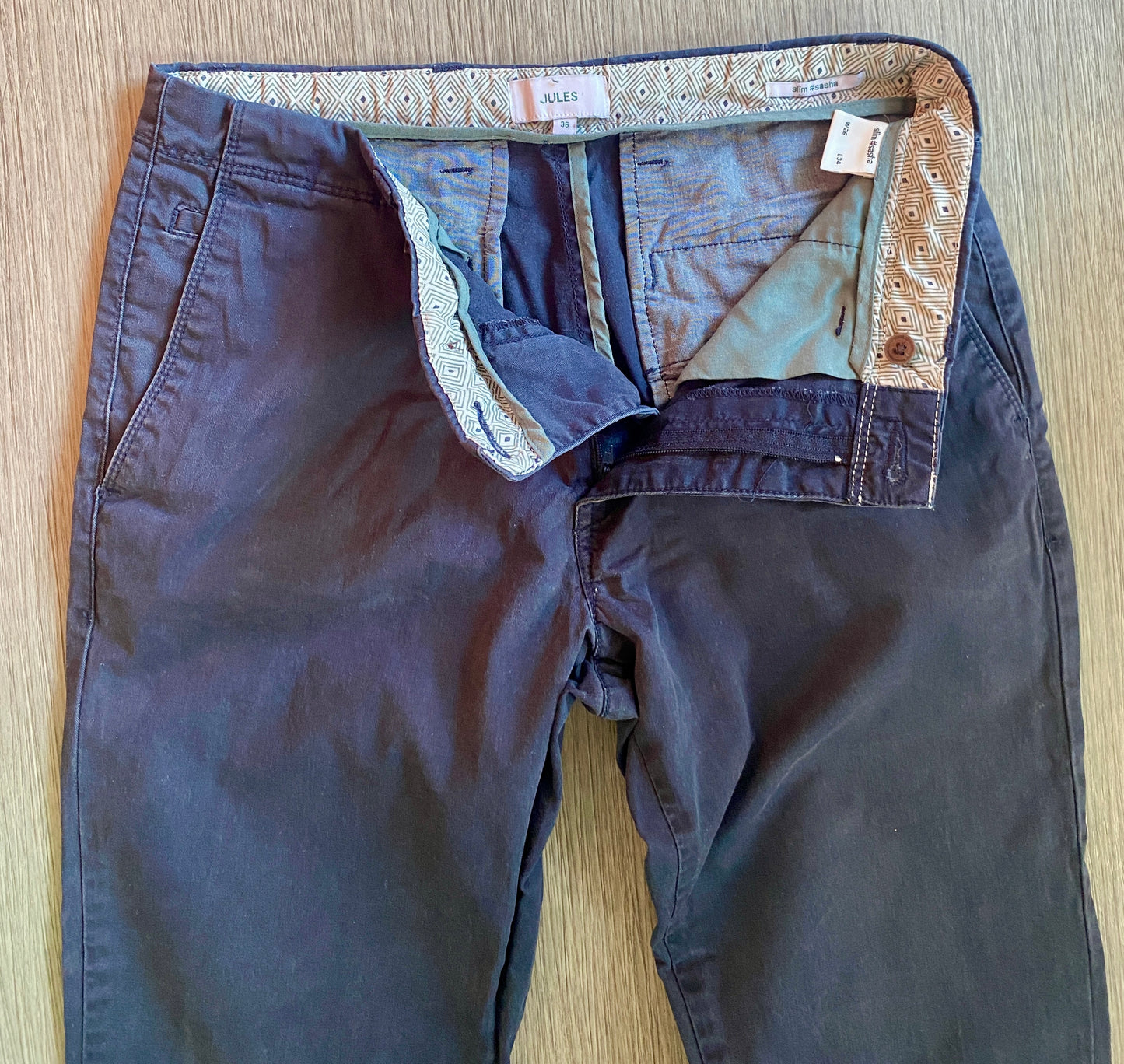 pantalon chino bleu marine T36