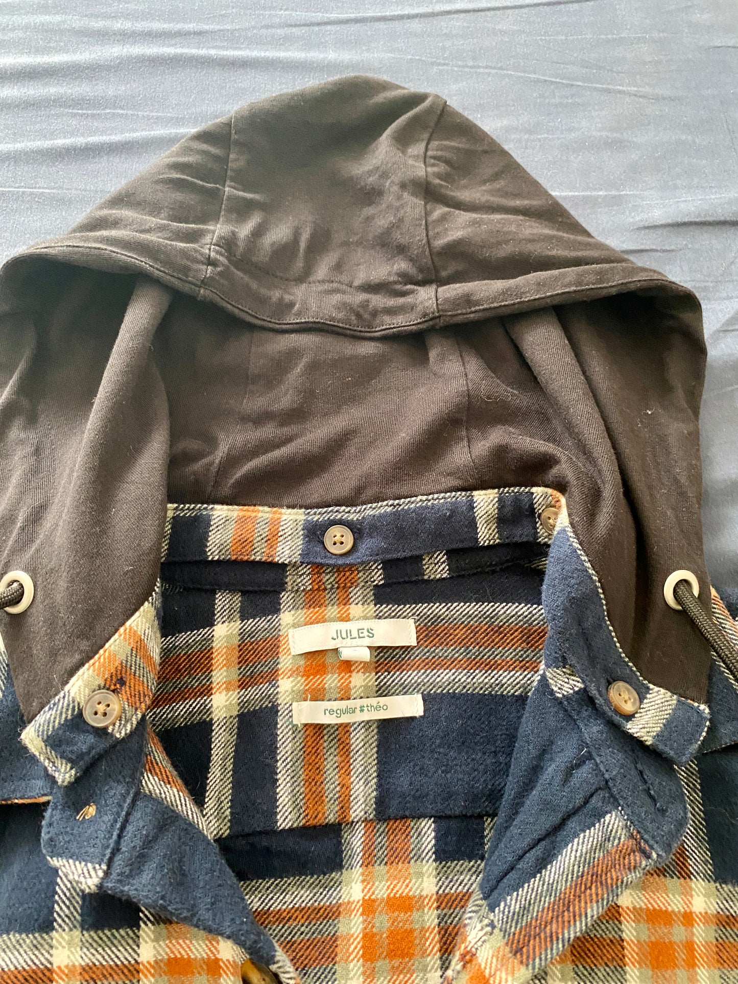 Chemise regular à carreaux coton