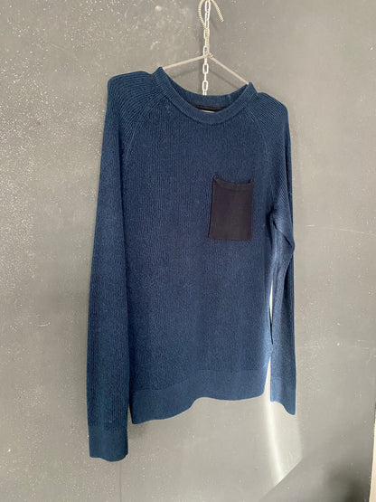 Pull col rond à cotes