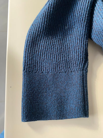 Pull col rond à cotes