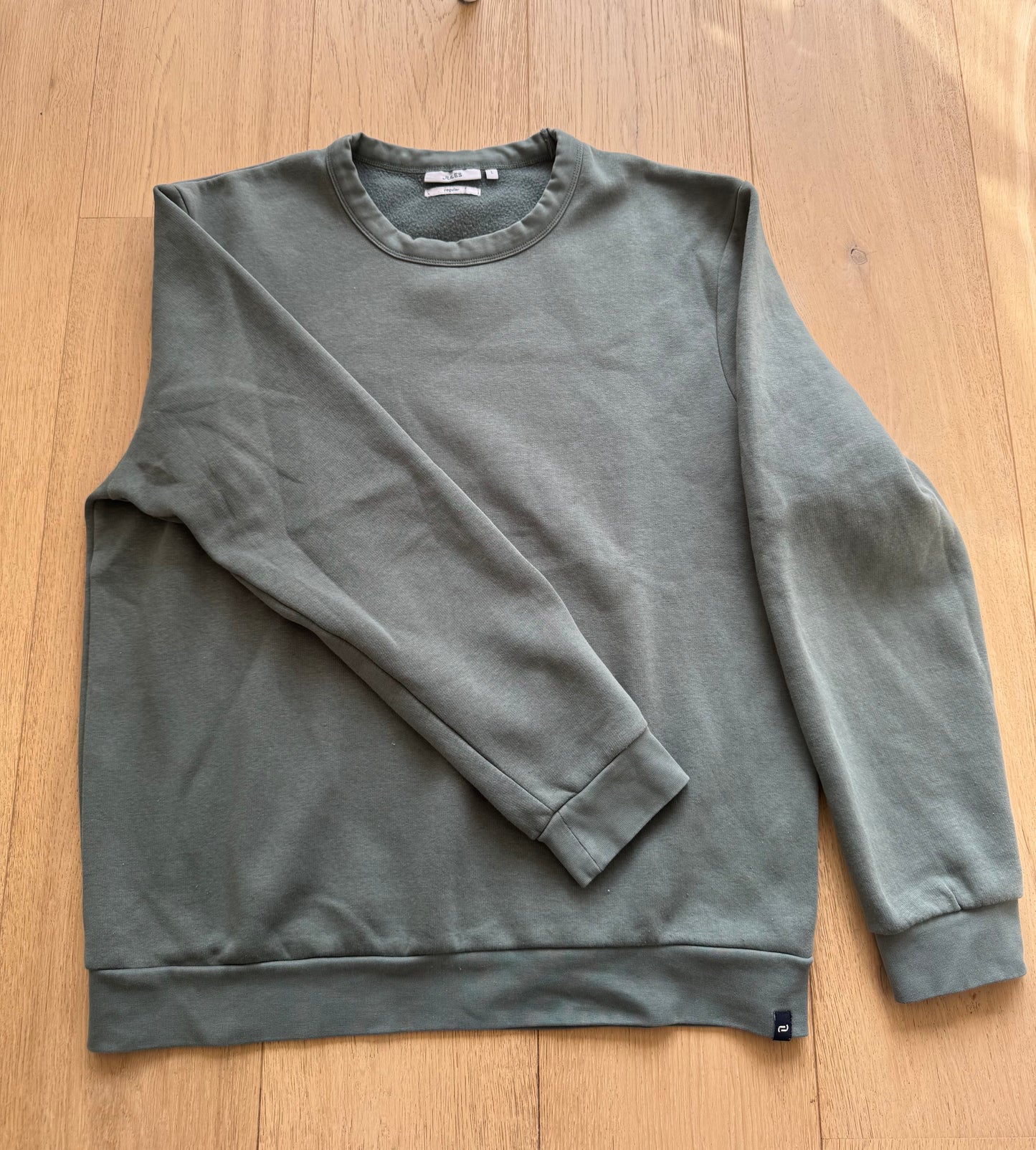 Sweat col rond uni - Vert