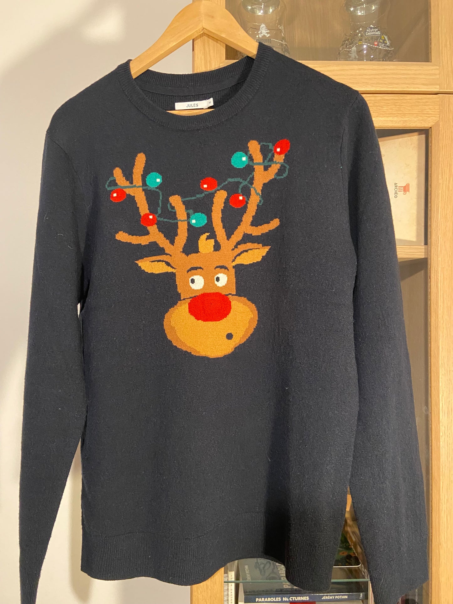Pull de Noël renne à LED adulte