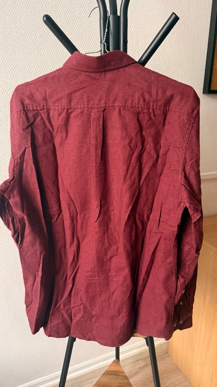 Chemise regular unie coton flanelle