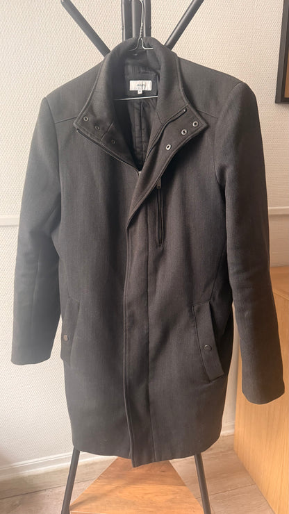 Manteau zippé col montant