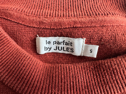 Pull à col rond rouge