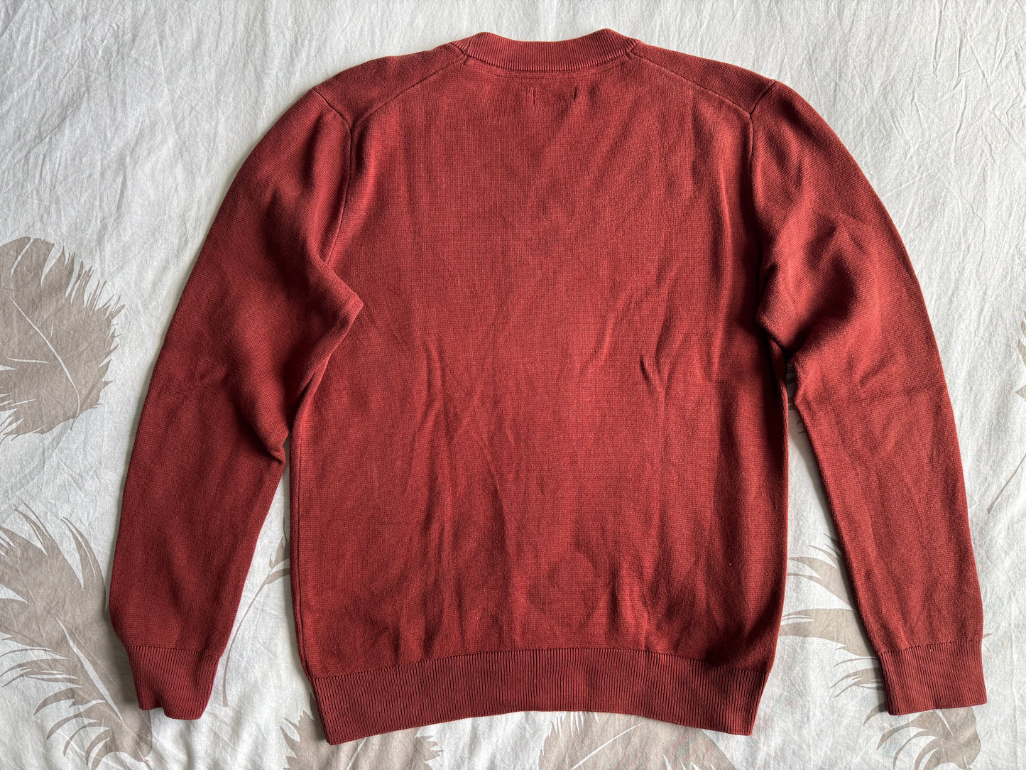 Pull à col rond rouge