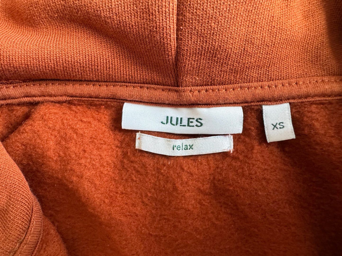 Sweat à capuche terracotta