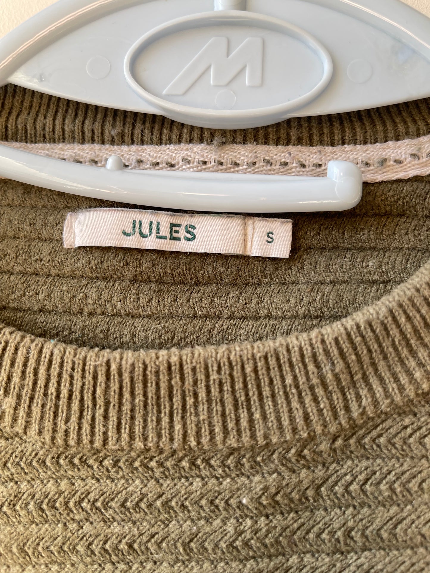 Pull rayé kaki