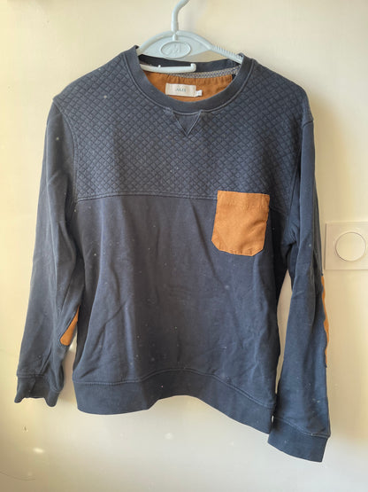 Sweat col rond  avec patchs