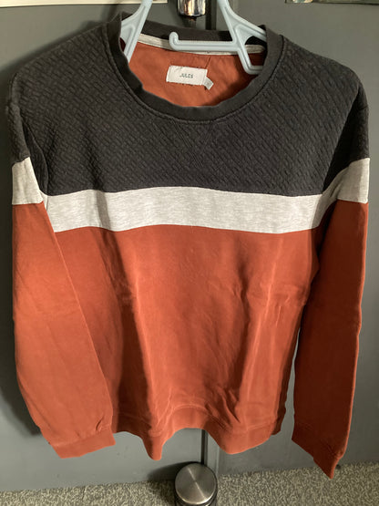 Sweat maille fantaisie colorblock