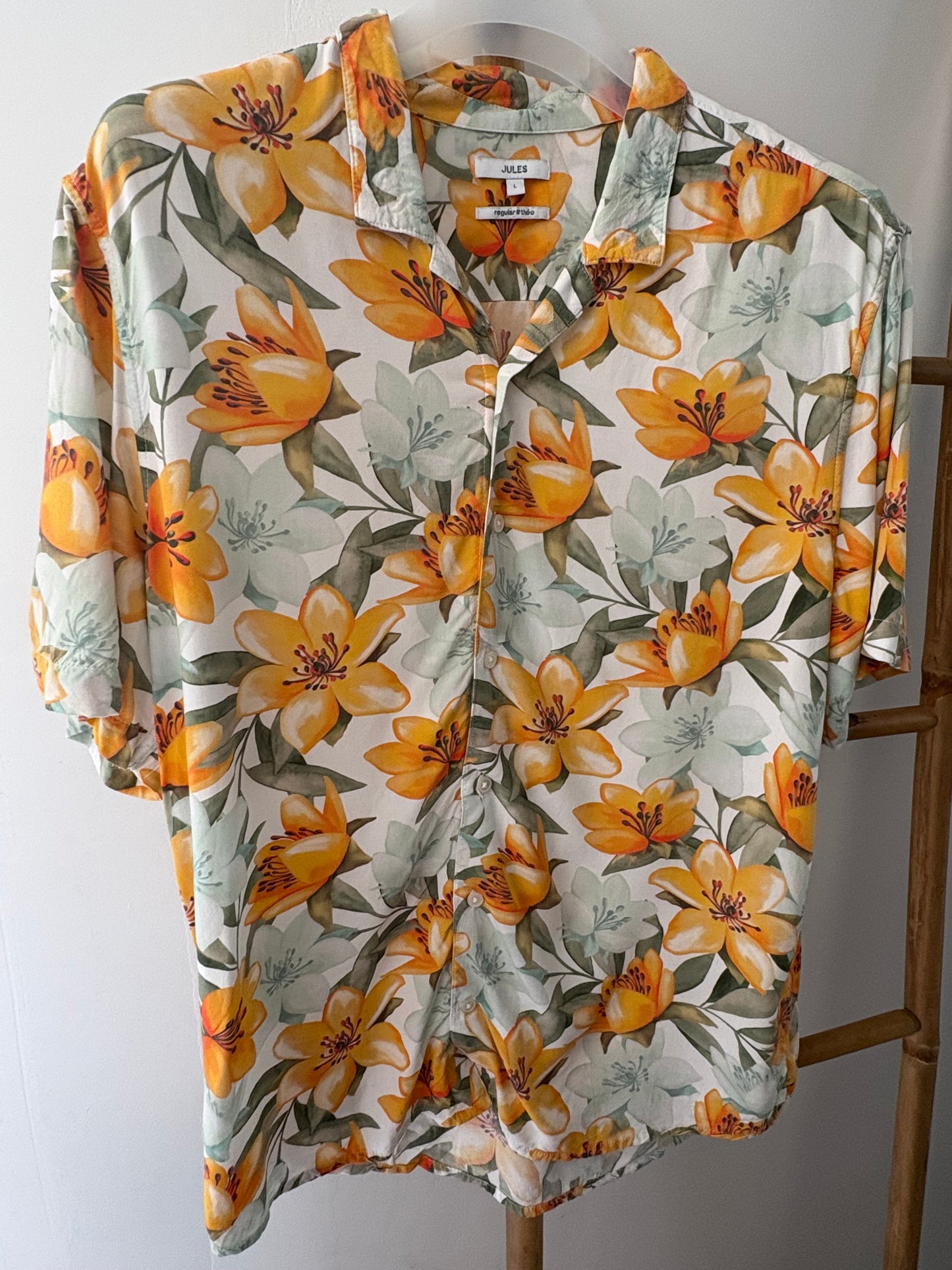 Chemise hawaïenne fleurs viscose ecovero