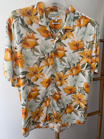 Chemise hawaïenne fleurs viscose ecovero