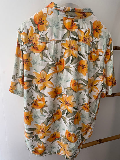 Chemise hawaïenne fleurs viscose ecovero