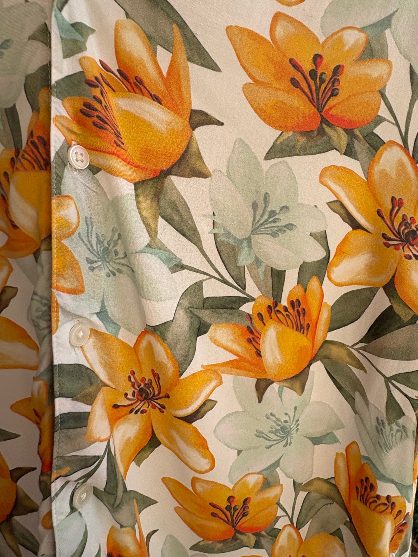 Chemise hawaïenne fleurs viscose ecovero