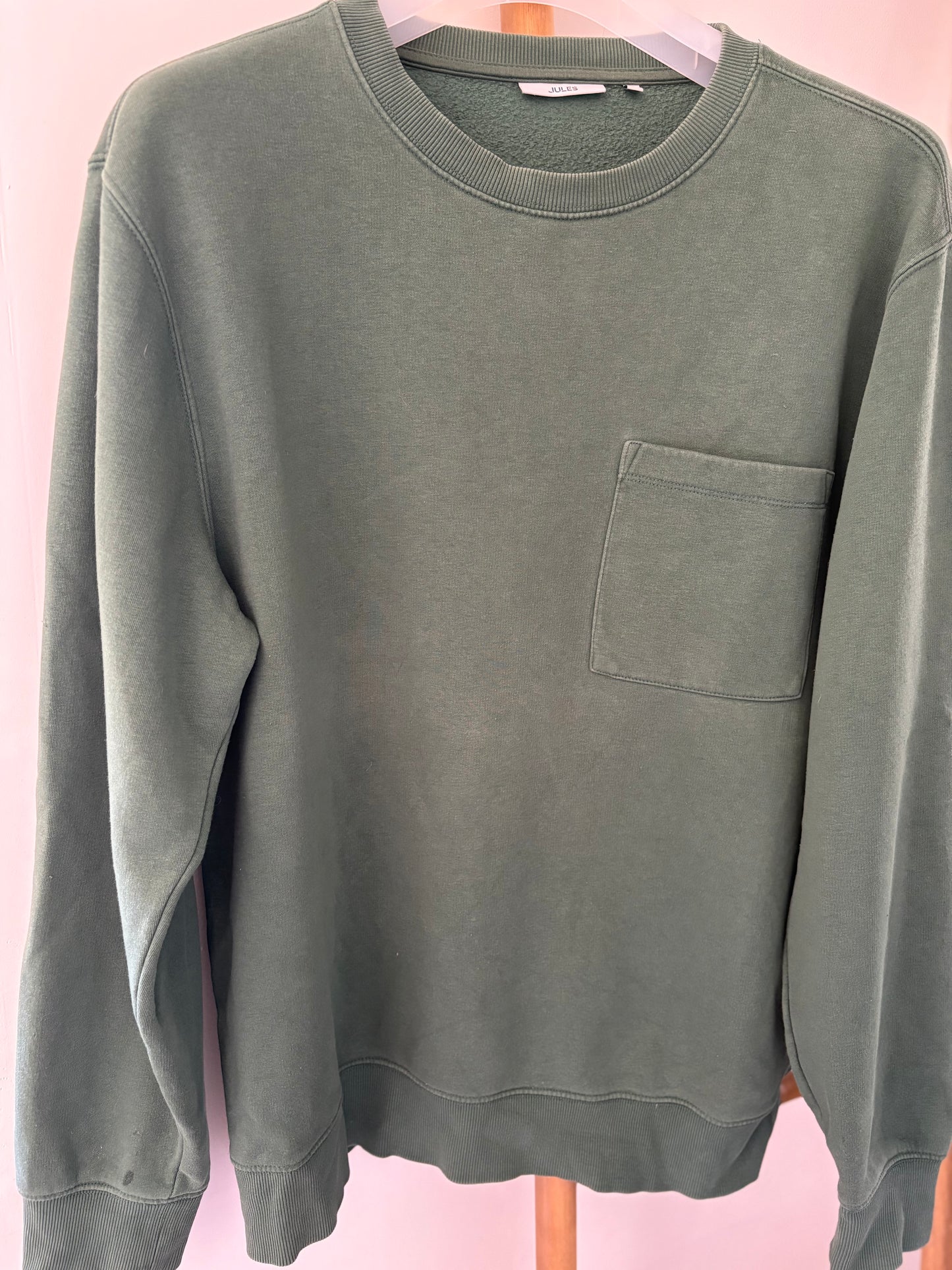 Sweat col rond poche poitrine