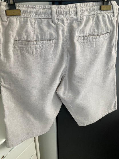 Bermuda uni en coton lin