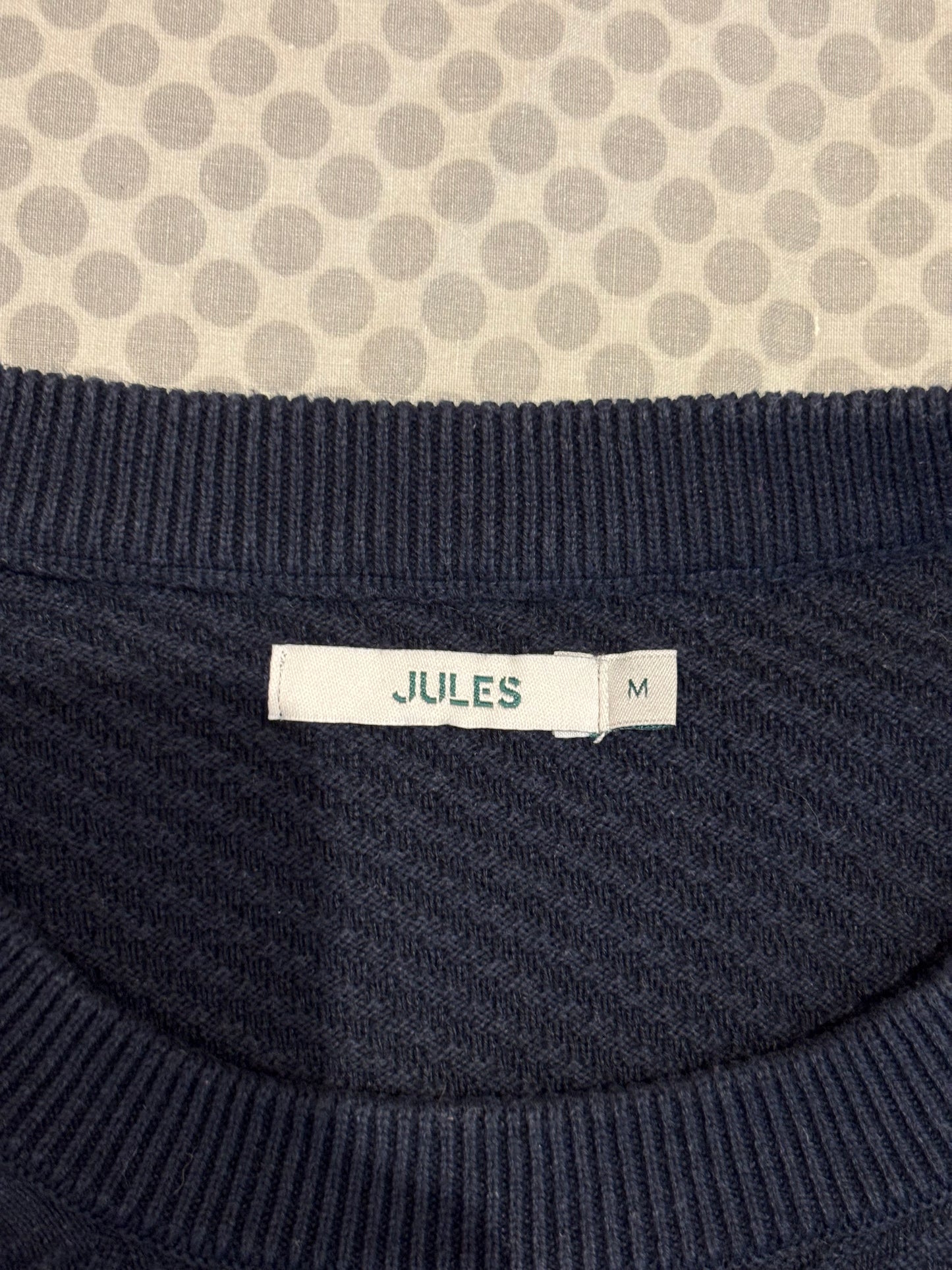 Pull bleu col rond