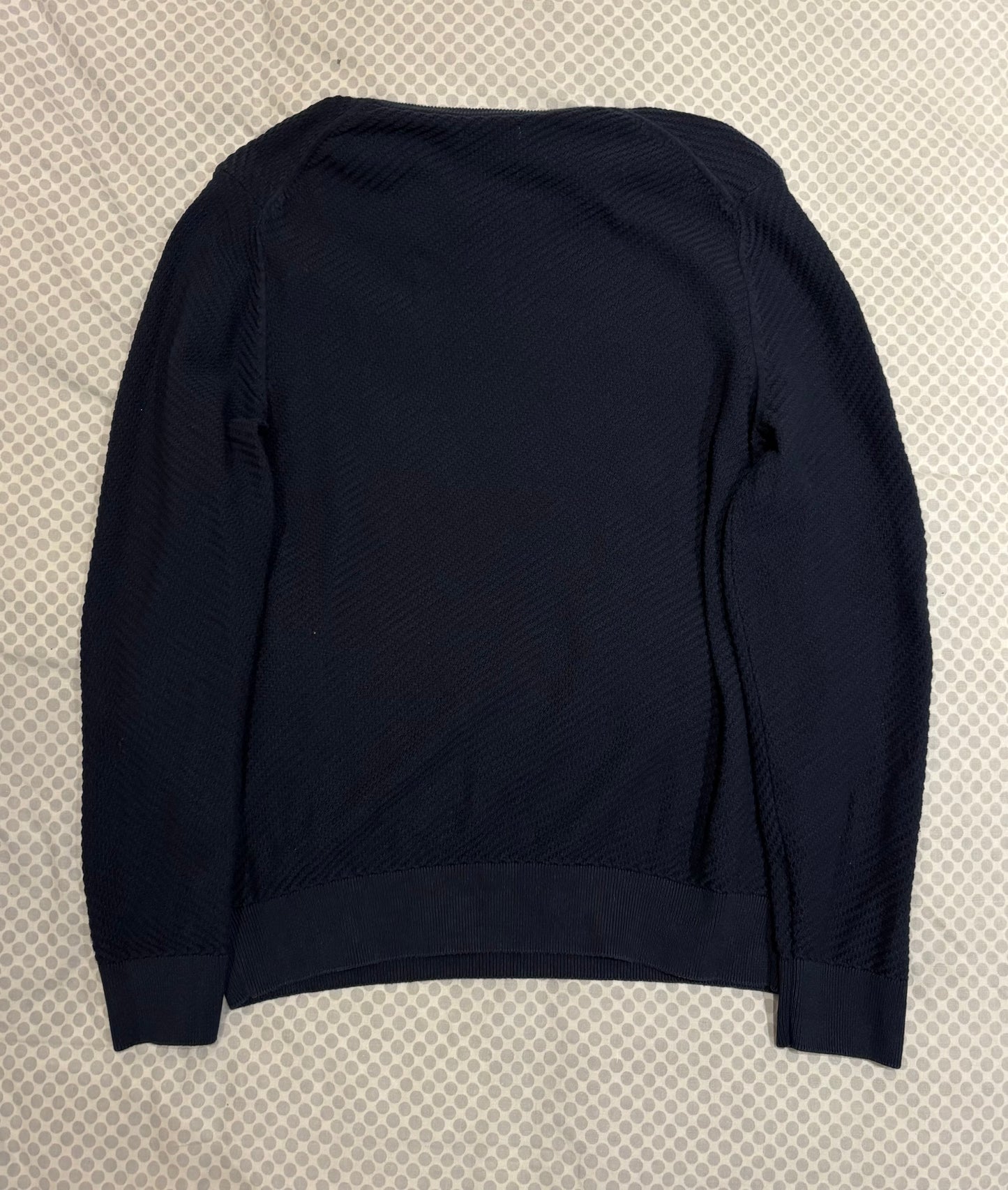 Pull bleu col rond