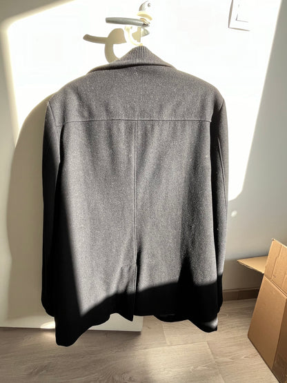 Manteau noir Brice laine