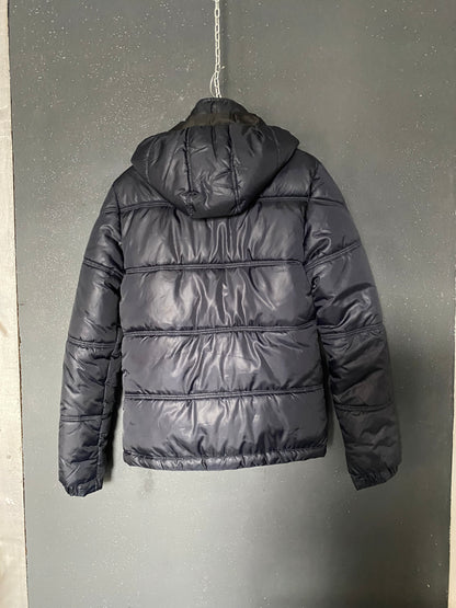 Veste doudoune matelassée à capuche marine