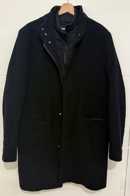 Manteau en laine col montant