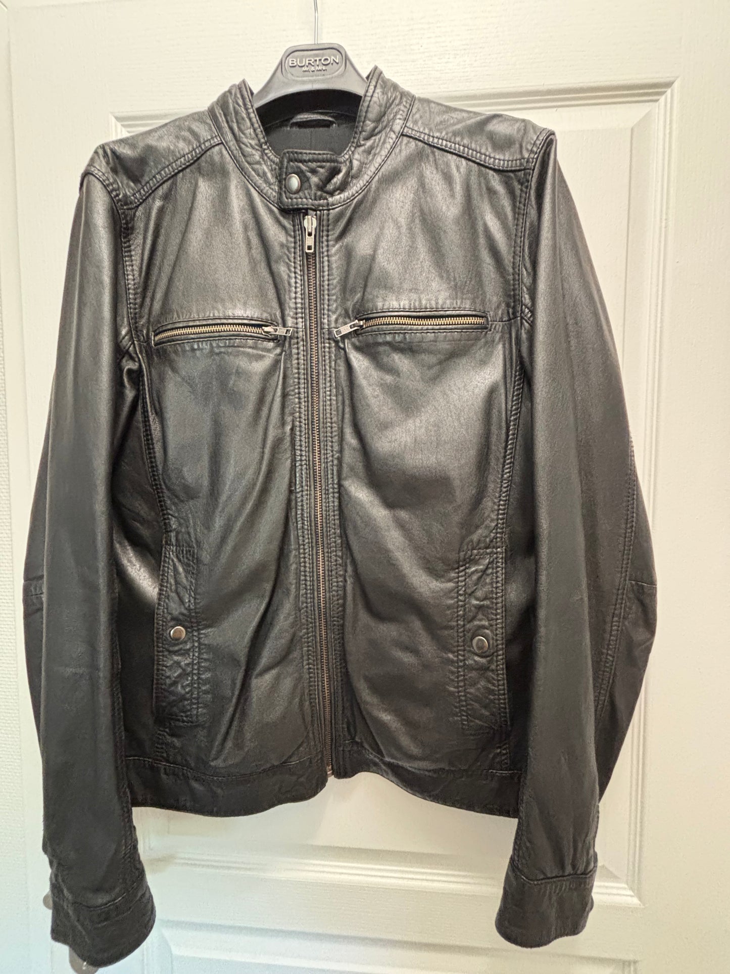 Blouson cuir noir
