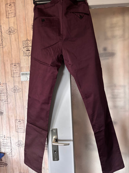 Chino slim satin